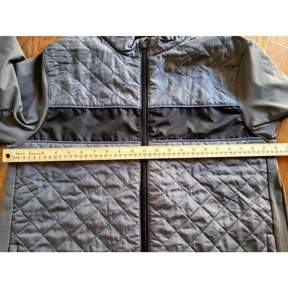 Straight Down Lightweight Gray Fill Zip Performance Jacket Size Large - Picture 4 of 9